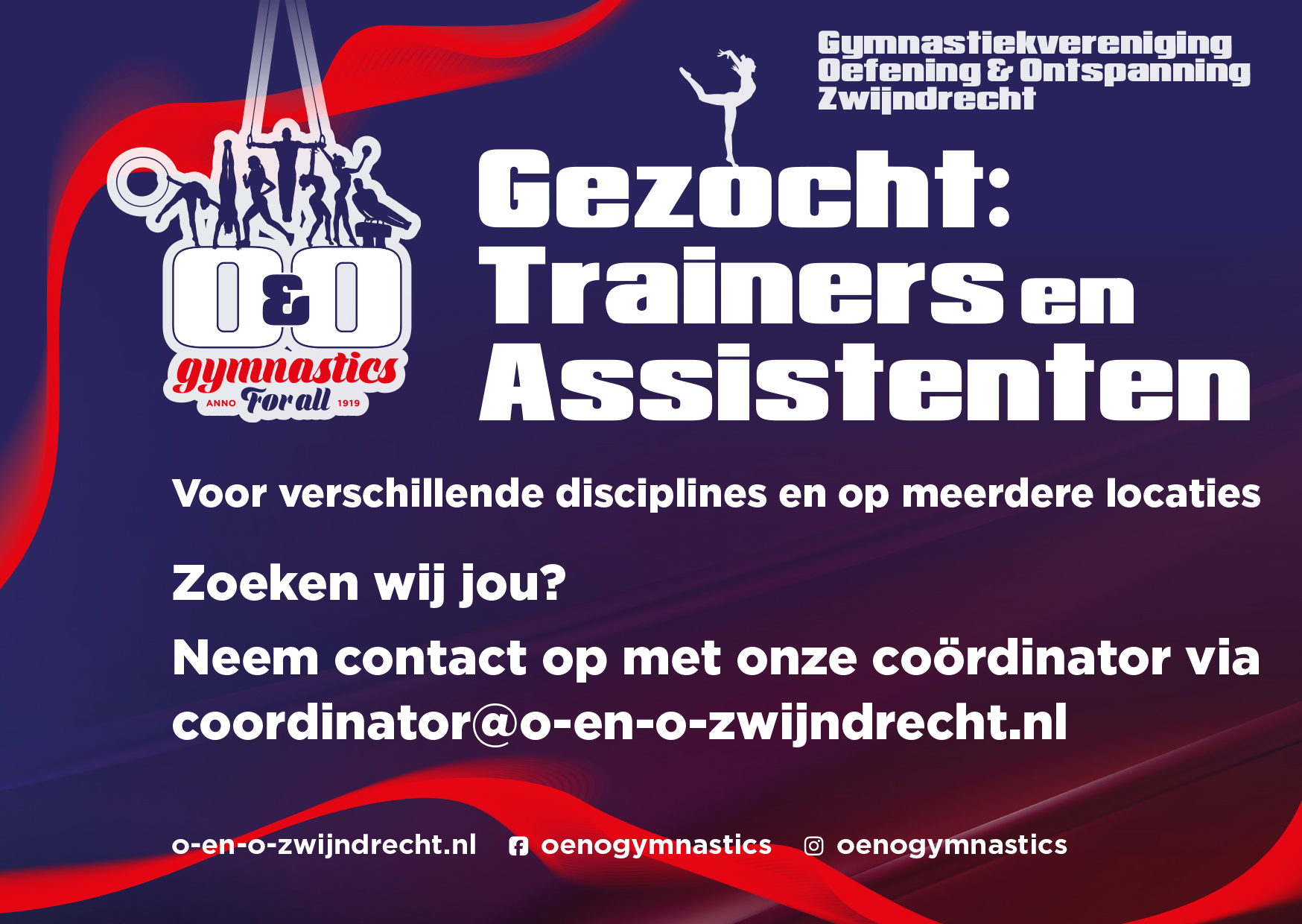 Personeelsadvertentie A6 liggend Wij zoeken trainers.indd