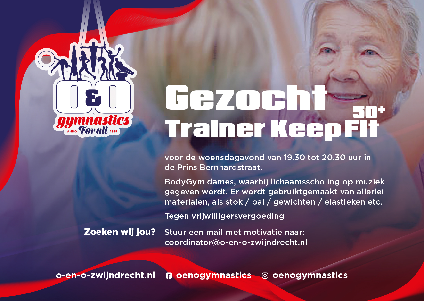 Personeelsadvertentie A6 liggend Trainer Keepfit Bodygym Prins B