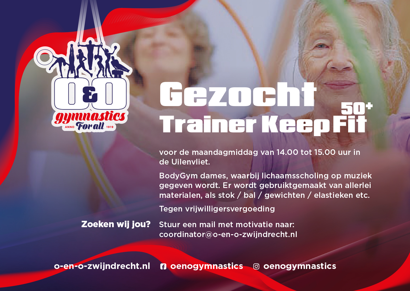 Personeelsadvertentie A6 liggend Trainer Keepfit Bodygym Uilenvl